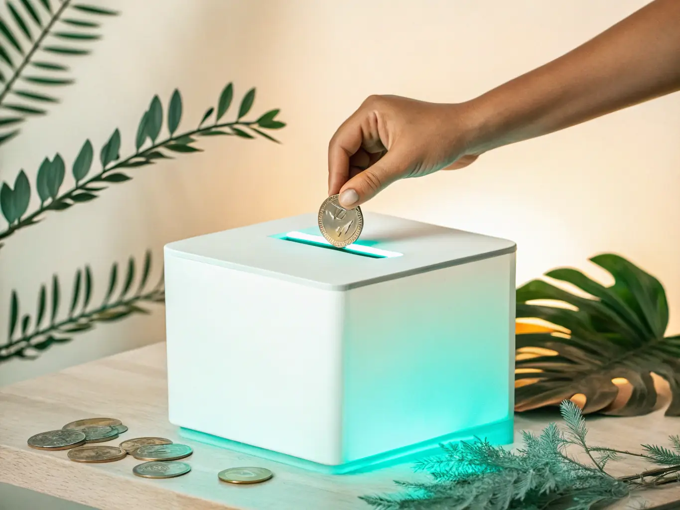 An image depicting a diverse group of people contributing to a donation pool, symbolizing the collective effort behind RFUBI's funding model. The image should convey a sense of community and shared purpose.